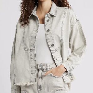 AllSaints Hettie Oversize Denim Sparkle Shacket
